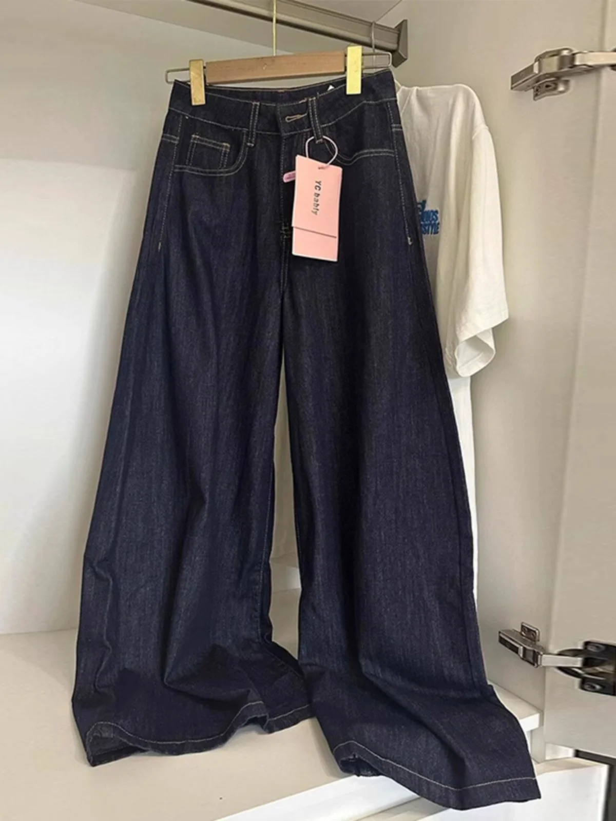 High Waist Wide Leg Retro Knife Jeans Loose Fit Women's Spring Autumn New Style Floor Length Straight Cut Denim Pants
High Waist Wide Leg Retro Knife Jeans Loose Fit Women's Spring Autumn New Style Floor Length Straight Cut Denim Pants