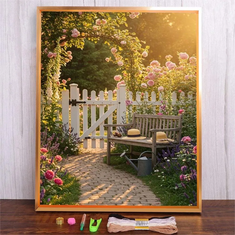 DIY Plant Yard Landscape Embroidery Set Handicraft Needlework Cross Stitch Kit Cotton Thread Embroidery Painting Home Decoration
DIY Plant Yard Landscape Embroidery Set Handicraft Needlework Cross Stitch Kit Cotton Thread Embroidery Painting Home Decoration