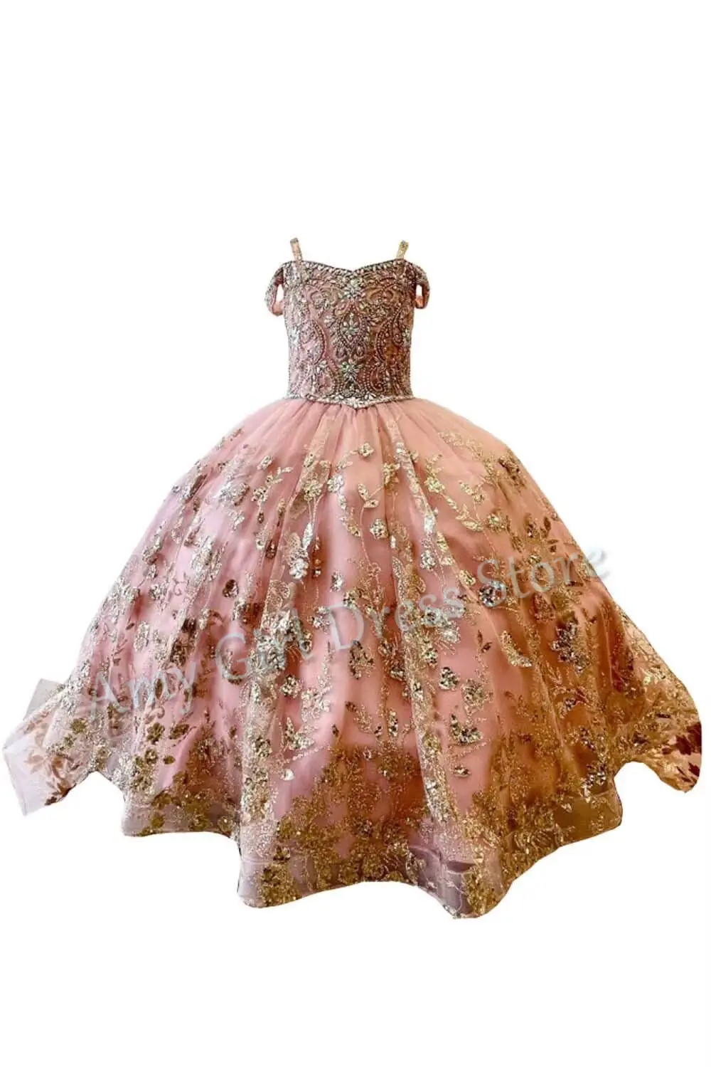 Dusty Pink Flower Girl Dress For Wedding Gold Appliques Floor Length Kids Quinceanera Birthday Party Pageant Gown Customized
Dusty Pink Flower Girl Dress For Wedding Gold Appliques Floor Length Kids Quinceanera Birthday Party Pageant Gown Customized