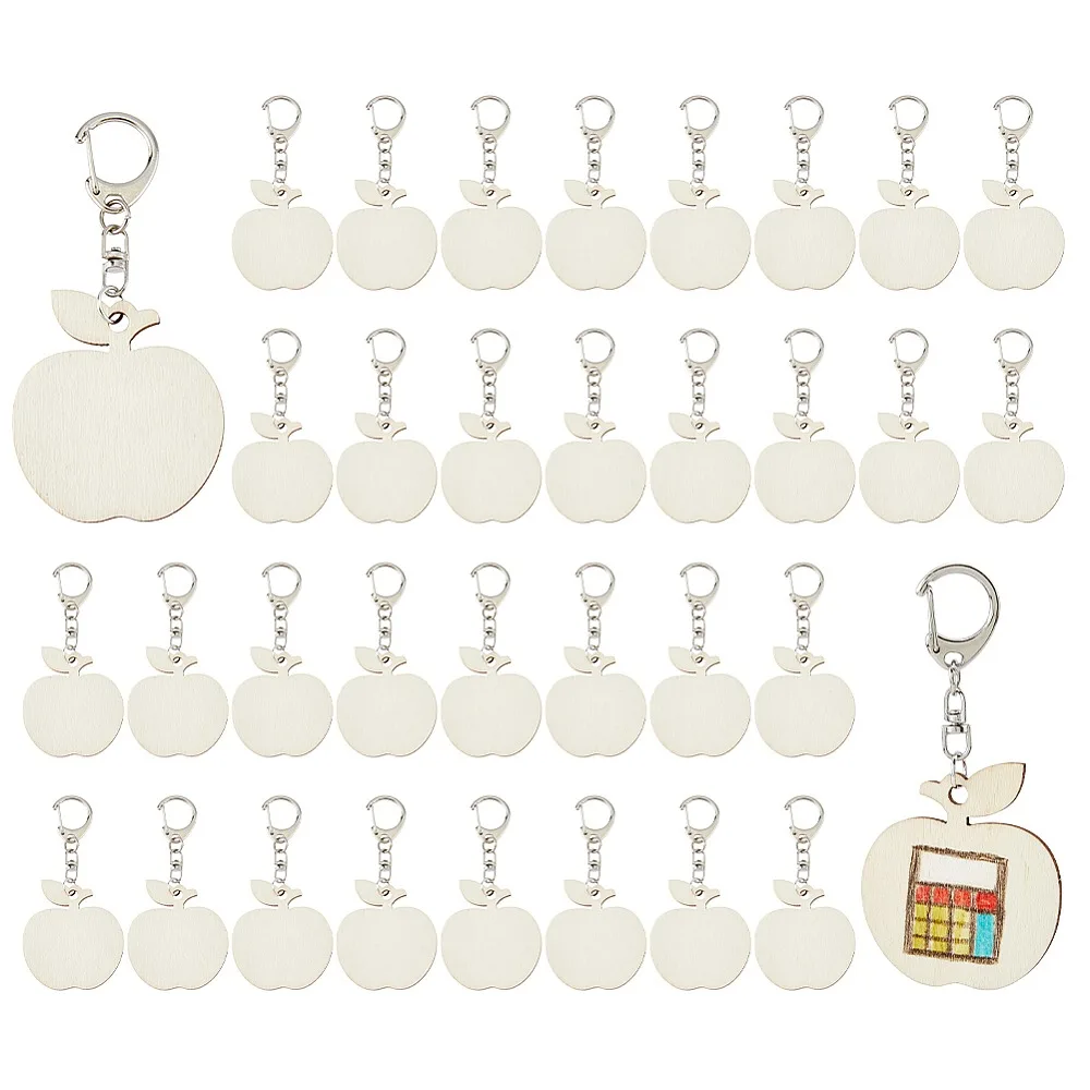 40Pcs Wood Pendant Decorations with Alloy Keychain Clasps Platinum Blanched Almond 90mm
40Pcs Wood Pendant Decorations with Alloy Keychain Clasps Platinum Blanched Almond 90mm