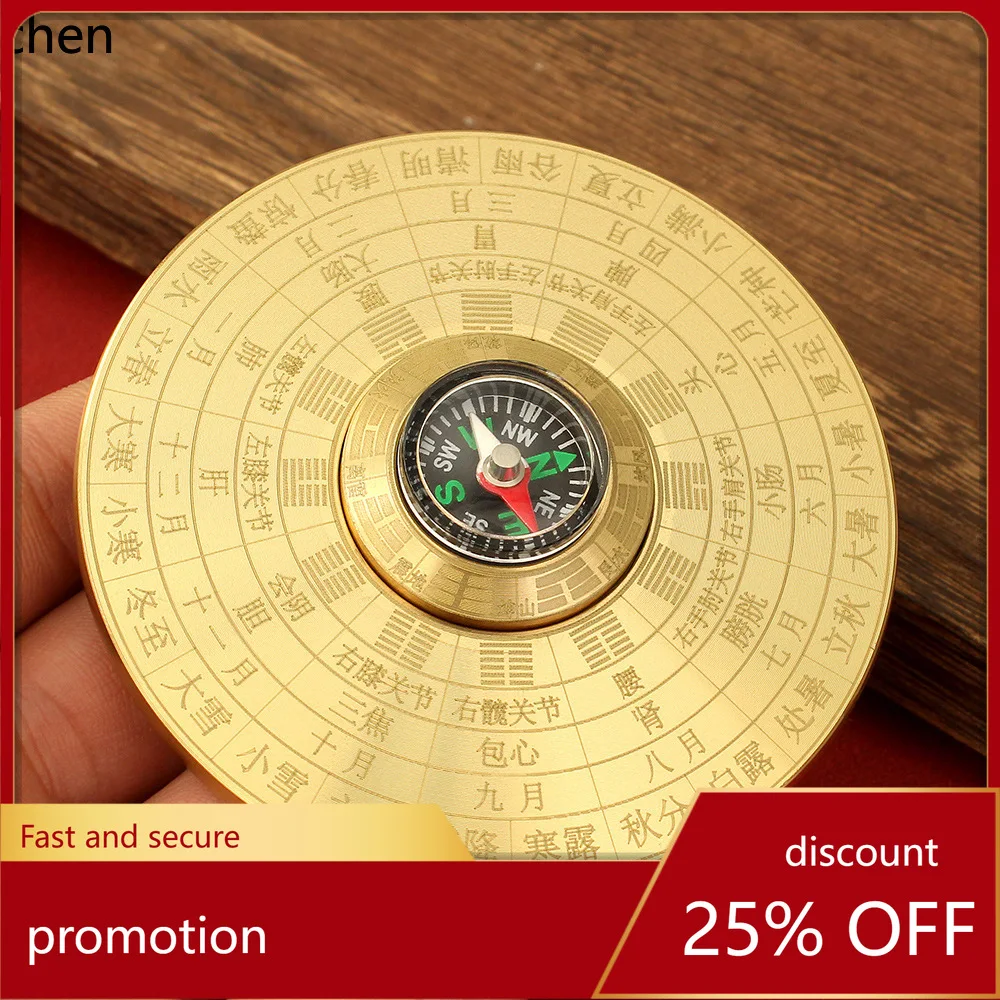 CZ Brass Rotatable Bagua Compass Ornament Fidget Spinner Stress Relief Handheld Toy
CZ Brass Rotatable Bagua Compass Ornament Fidget Spinner Stress Relief Handheld Toy