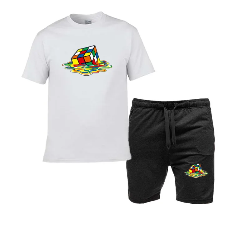 Summer men's high-quality 100% pure cotton magic square printed O-neck T-shirt set casual cool hip-hop short sleeved top
Summer men's high-quality 100% pure cotton magic square printed O-neck T-shirt set casual cool hip-hop short sleeved top