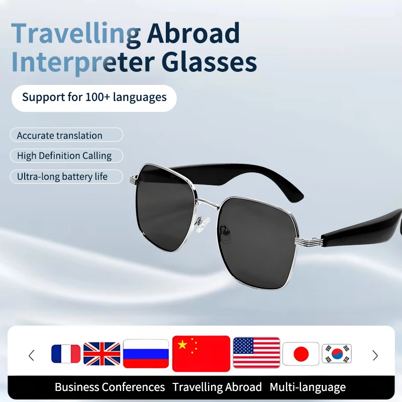 New Fashion Smart Glasses Men Women Al Intelligent Wireless Translation Glasses Headphones Music Playback Camera Control Eyewear
New Fashion Smart Glasses Men Women Al Intelligent Wireless Translation Glasses Headphones Music Playback Camera Control Eyewear