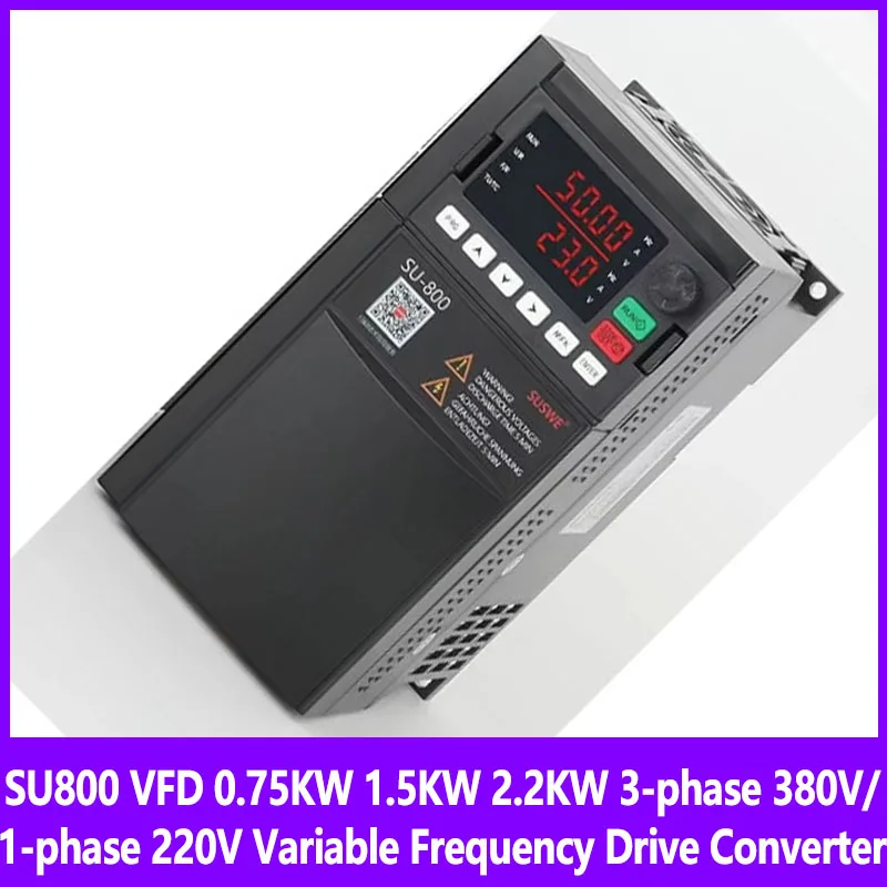 SU800 VFD 0.75KW 1.5KW 2.2KW 3-phase 380V/1-phase 220V Variable Frequency Drive Converter
SU800 VFD 0.75KW 1.5KW 2.2KW 3-phase 380V/1-phase 220V Variable Frequency Drive Converter
