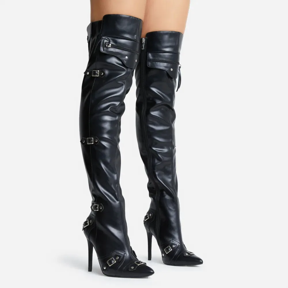 2022 Winter New Pointed Toe Stiletto High Heel Pin Buckle Side Zipper Large Size Over-the-knee Boots Women's Boots
2022 Winter New Pointed Toe Stiletto High Heel Pin Buckle Side Zipper Large Size Over-the-knee Boots Women's Boots