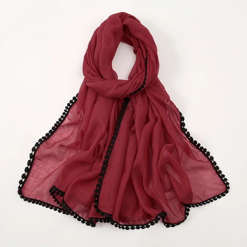 Lace Edge Scarf Voile Shawls Muslim Women Hijab Turban Islamic Stoles Scarves Bandanas Headband Bufanda Foulard Turbante Mujer
Lace Edge Scarf Voile Shawls Muslim Women Hijab Turban Islamic Stoles Scarves Bandanas Headband Bufanda Foulard Turbante Mujer