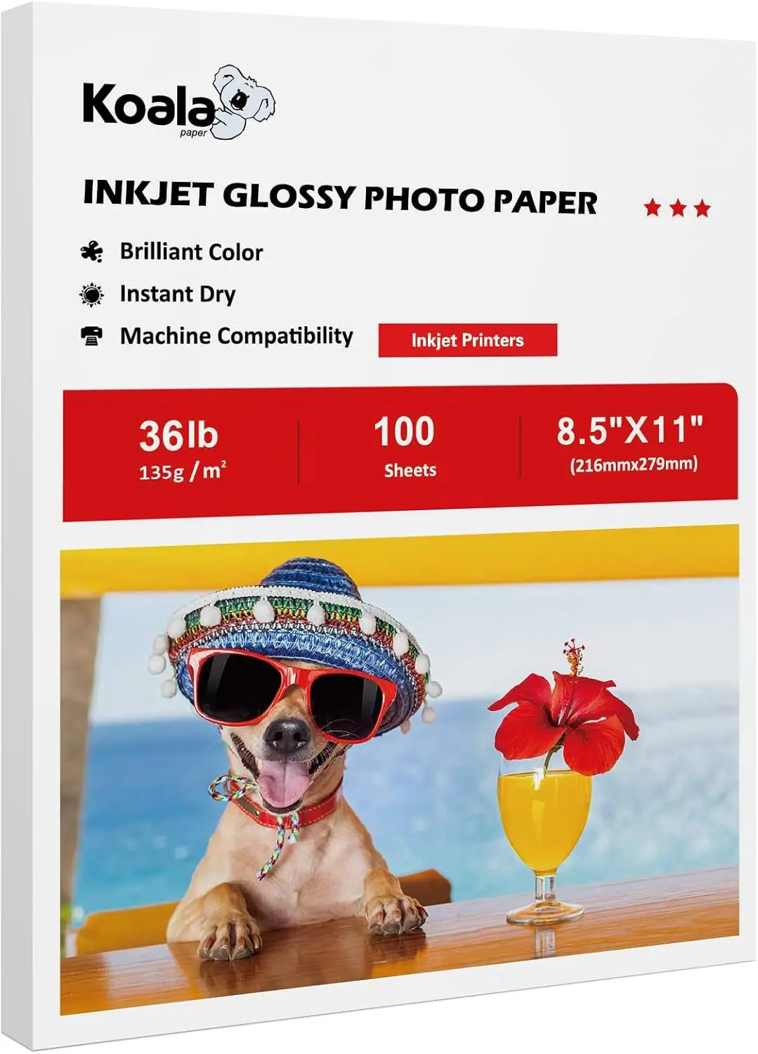 Glossy Inkjet Printer Paper 8.5x11in 100 Sheets 36LB for DIY Chip Bags Flyers Brochures
Glossy Inkjet Printer Paper 8.5x11in 100 Sheets 36LB for DIY Chip Bags Flyers Brochures