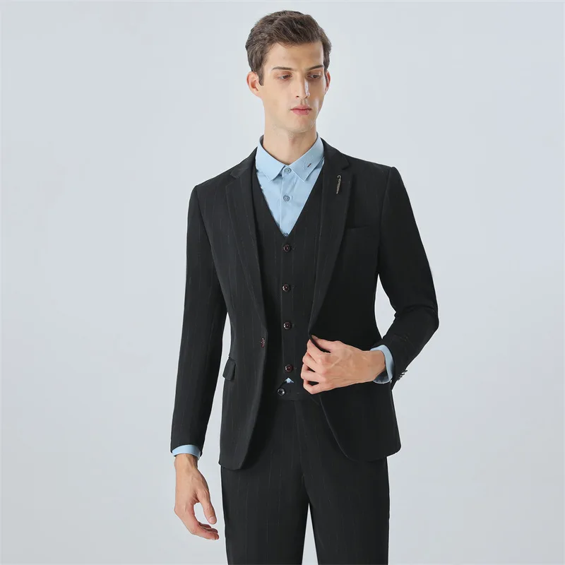 ZX328n and winter new men's suits Korean style slim striped large size men's suits wedding groomsmen suits professional formal w
ZX328n and winter new men's suits Korean style slim striped large size men's suits wedding groomsmen suits professional formal w