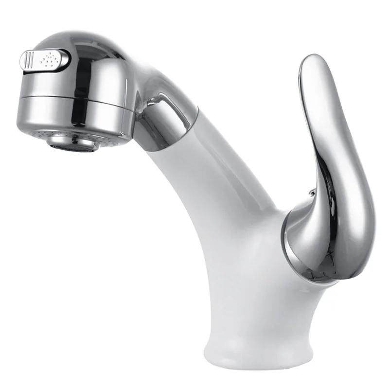 Pull-out basin faucet Household bathroom face washstand Upper basin Bathroom hot and cold water retractable faucet MT2042
Pull-out basin faucet Household bathroom face washstand Upper basin Bathroom hot and cold water retractable faucet MT2042