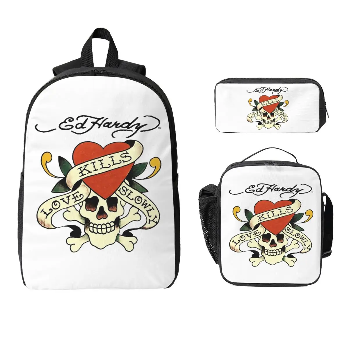 Ed Hardy Love Kills Slowly Backpack Boys Girls BookBag School Bag Laptop Shoulder Bags 3ps Insulated Lunch Bag Pencil Case
Ed Hardy Love Kills Slowly Backpack Boys Girls BookBag School Bag Laptop Shoulder Bags 3ps Insulated Lunch Bag Pencil Case