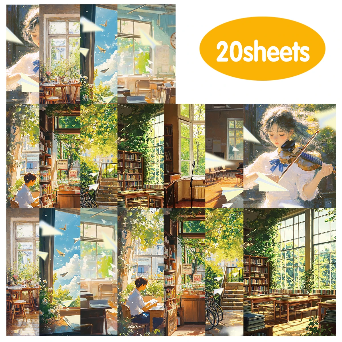 20 листов бумаги из смешанного материала для людей и пейзажей используется для книг ручной работы, плакатов, обоев и произведений своими руками.
20 листов бумаги из смешанного материала для людей и пейзажей используется для книг ручной работы, плакатов, обоев и произведений своими руками.