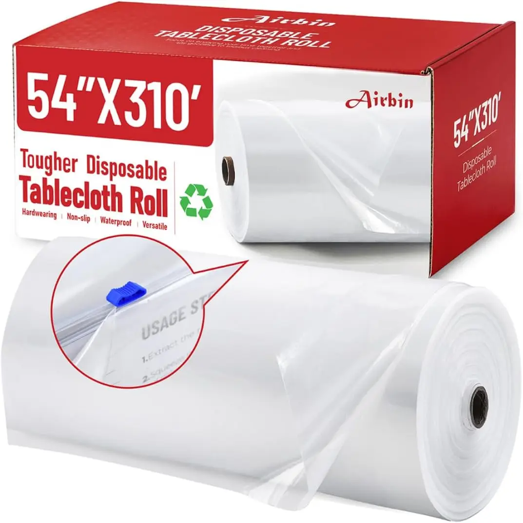 Прозрачная одноразовая пластиковая скатерть в рулоне, 310 футов x 54 дюйма, с выдвижным резаком для вечеринок и мероприятий
Прозрачная одноразовая пластиковая скатерть в рулоне, 310 футов x 54 дюйма, с выдвижным резаком для вечеринок и мероприятий