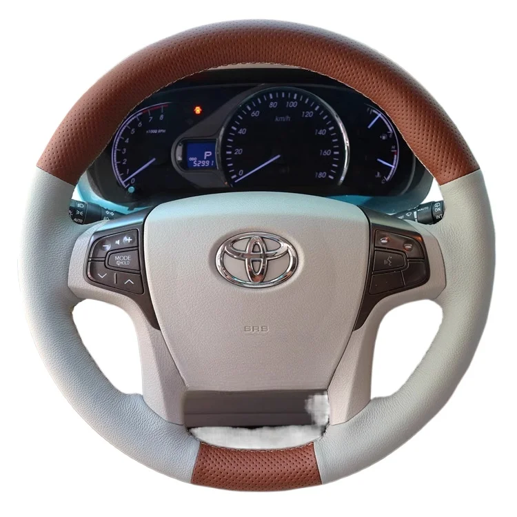 Private custom leather suede peach wood grain hand sewn steering wheel cover For Toyota sienna Anti slip and breathable
Private custom leather suede peach wood grain hand sewn steering wheel cover For Toyota sienna Anti slip and breathable