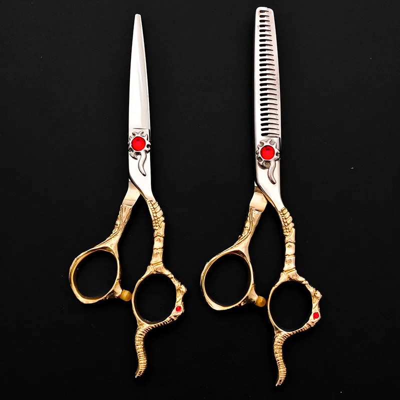 Gold Dragon Hair Scissors 5.5 Inch Japanese high quality professional hair scissors set DQ-55
Gold Dragon Hair Scissors 5.5 Inch Japanese high quality professional hair scissors set DQ-55
