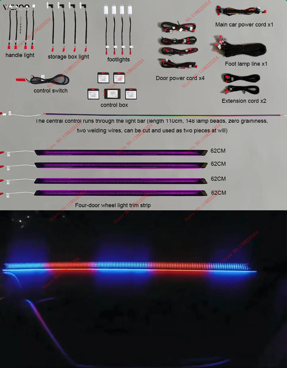 Атмосфера Symphony, светодиодная RGB окружающая лампа, универсальная фортепиано, черная накладка на дверь, управление через приложение, многоцветная окружающая лампа
Атмосфера Symphony, светодиодная RGB окружающая лампа, универсальная фортепиано, черная накладка на дверь, управление через приложение, многоцветная окружающая лампа