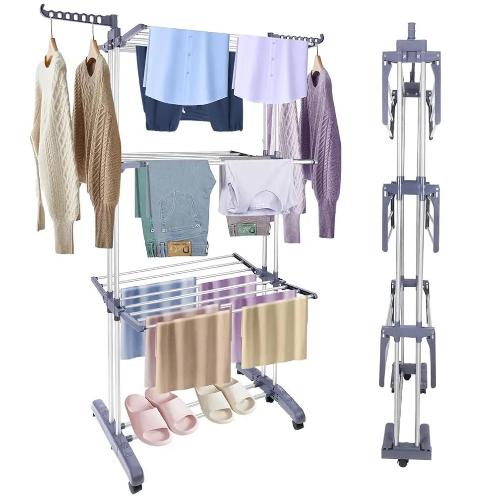 Free ShippingClothes Drying Rack Foldable Drying Rack Clothing,Oversize 4 Tier(70\ High) Clothes Horses Stainless Steel Laundry
Free ShippingClothes Drying Rack Foldable Drying Rack Clothing,Oversize 4 Tier(70\ High) Clothes Horses Stainless Steel Laundry