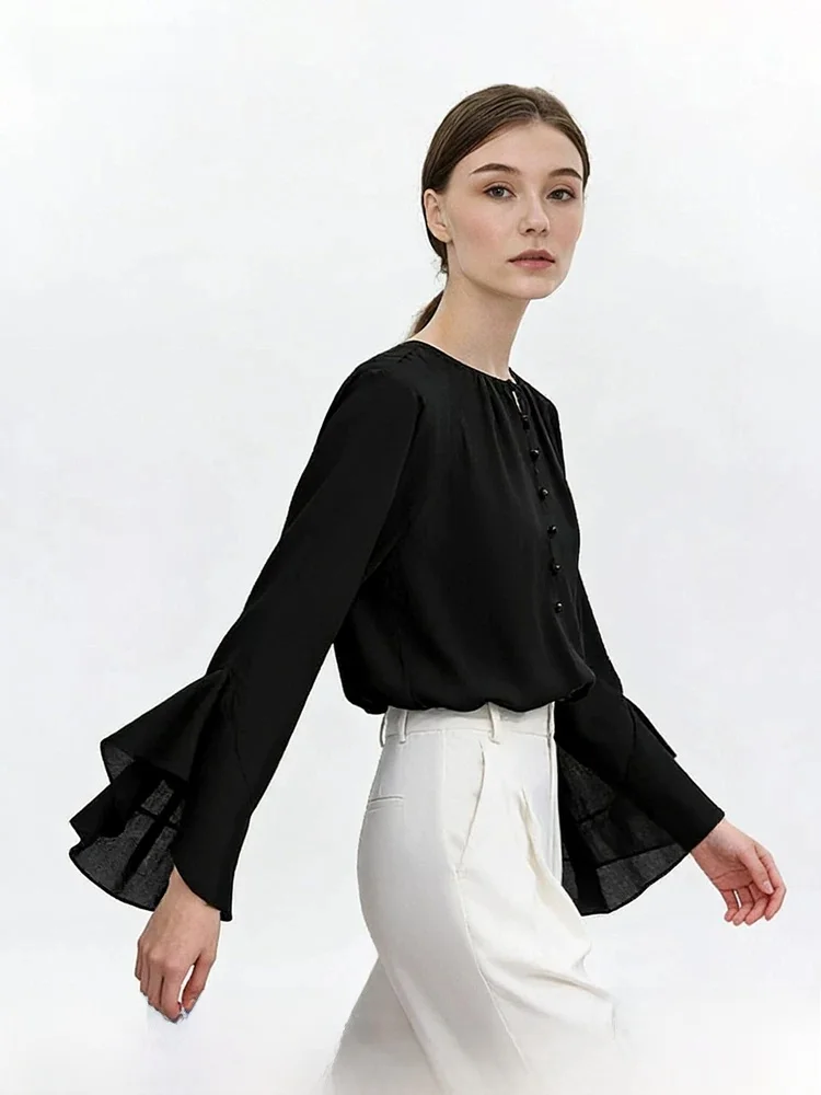 Women's round Neck Two-Way Wear Shoulder Sleeve Flared Sleeve Chiffon Top Casual Style Straight Cut Long Sleeve Polyeste...
Women's round Neck Two-Way Wear Shoulder Sleeve Flared Sleeve Chiffon Top Casual Style Straight Cut Long Sleeve Polyeste...