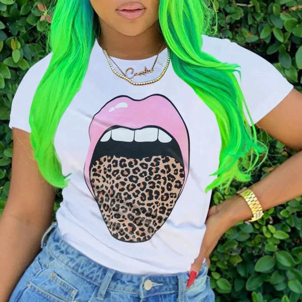 Women's Casual Printed T-shirt H100 Short-Sleeved Summer Special Cute Design Fashionable Top for Ladies
Women's Casual Printed T-shirt H100 Short-Sleeved Summer Special Cute Design Fashionable Top for Ladies