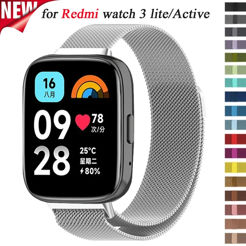 Миланский ремешок 22 мм для Redmi Watch 3 Lite, металлический стальной ремешок для Xiaomi Redmi Watch 3 Active для Galaxy Watch 6 5 4 40 44 мм
Миланский ремешок 22 мм для Redmi Watch 3 Lite, металлический стальной ремешок для Xiaomi Redmi Watch 3 Active для Galaxy Watch 6 5 4 40 44 мм