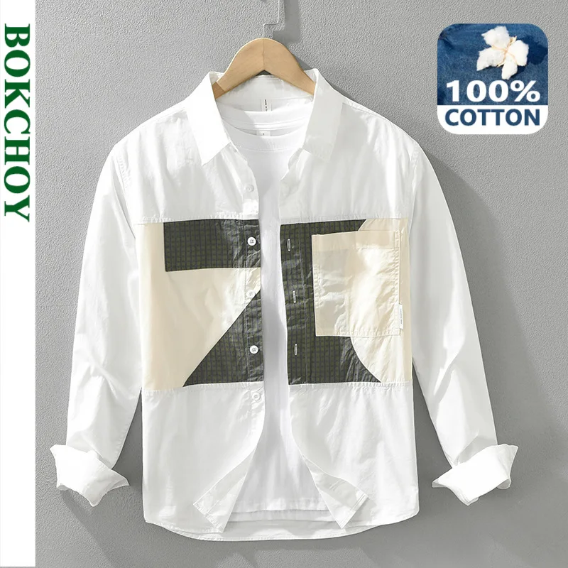 2024 Autumn New Casual Patchwork 100% Cotton Shirts for Men Clothing Slim Long Sleeve Men Shirts CM7352
2024 Autumn New Casual Patchwork 100% Cotton Shirts for Men Clothing Slim Long Sleeve Men Shirts CM7352