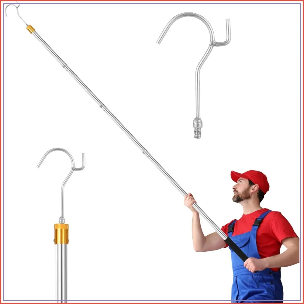 Adjustable Clothes Hook Pole, 28-74 Inches, Sponge Handle, Lightweight, for Closet & High Places
Adjustable Clothes Hook Pole, 28-74 Inches, Sponge Handle, Lightweight, for Closet & High Places