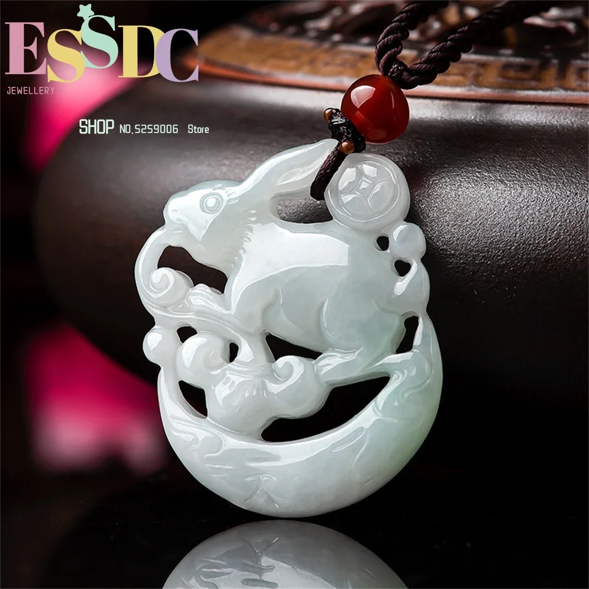 Natural Myanmar A Jadeite Rabbit Zodiac Pendant For Fortune Ice Type Men's Necklace Women's Grand Fashion National Style Gift
Natural Myanmar A Jadeite Rabbit Zodiac Pendant For Fortune Ice Type Men's Necklace Women's Grand Fashion National Style Gift