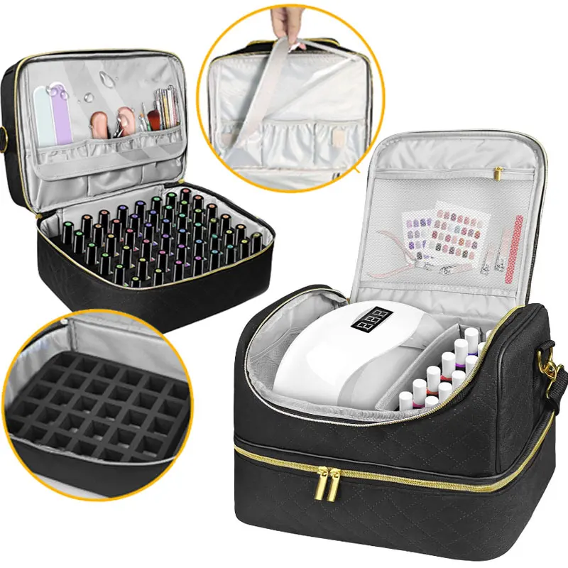 60 Grids Nail Polish Storage Bag Essential Oil Case Portable Cosmetic Large Handbag Organizer for Travel Girl Nail Storage Box
60 Grids Nail Polish Storage Bag Essential Oil Case Portable Cosmetic Large Handbag Organizer for Travel Girl Nail Storage Box