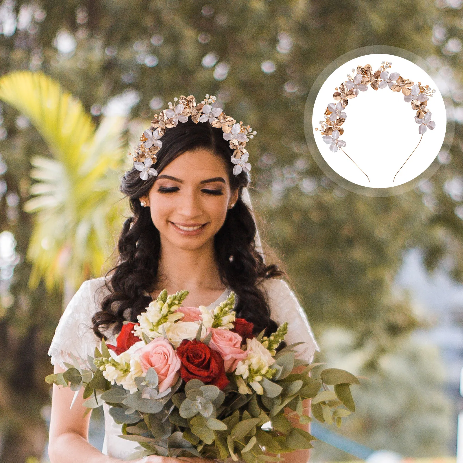 Lovely Floral Wedding Headband Bridal Hair Accessories For Party Prom Zinc Alloy Comfortable Lightweight Bridal Headpiece
Lovely Floral Wedding Headband Bridal Hair Accessories For Party Prom Zinc Alloy Comfortable Lightweight Bridal Headpiece