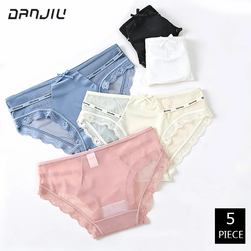 5PCS Women Sexy Lace Satin Mesh Thin Transparent Panties Low Waist Breathable Underwear Quick-drying Personality Smooth Breifs
5PCS Women Sexy Lace Satin Mesh Thin Transparent Panties Low Waist Breathable Underwear Quick-drying Personality Smooth Breifs