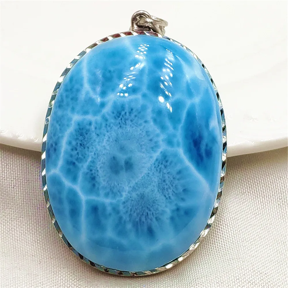Natural Blue Larimar Oval Pendant Necklace Women Men Larimar Big 38x28x11mm Fashion Jewelry Gemstone AAAAAA
Natural Blue Larimar Oval Pendant Necklace Women Men Larimar Big 38x28x11mm Fashion Jewelry Gemstone AAAAAA