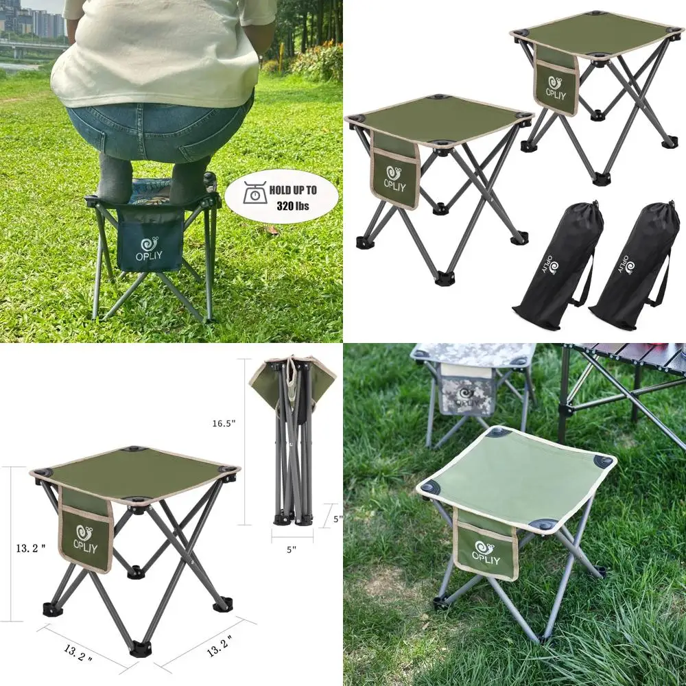 Компактный складной набор табуретов для активного отдыха, садоводства и поездок на пляж с сумкой для переноски (зеленый)
Компактный складной набор табуретов для активного отдыха, садоводства и поездок на пляж с сумкой для переноски (зеленый)
