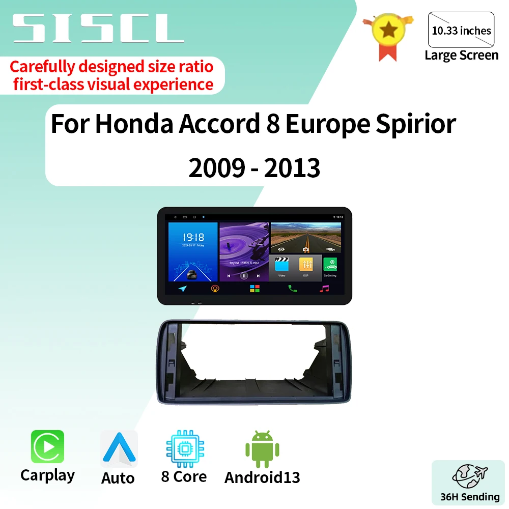 10.33” Android 13 For Honda Accord 8 Europe Spirior Acura Tsx 2009-2013 8+128GB Car GPS Multimedia Player Stereo Receiver Radio
10.33” Android 13 For Honda Accord 8 Europe Spirior Acura Tsx 2009-2013 8+128GB Car GPS Multimedia Player Stereo Receiver Radio