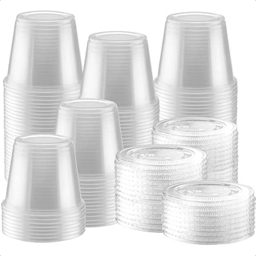 NYHI 100 Pack 5.5 oz Small Clear Plastic Cups Bulk Disposable Cocktail Jello Shot Cups Compact Food Storage for Portion Control
NYHI 100 Pack 5.5 oz Small Clear Plastic Cups Bulk Disposable Cocktail Jello Shot Cups Compact Food Storage for Portion Control