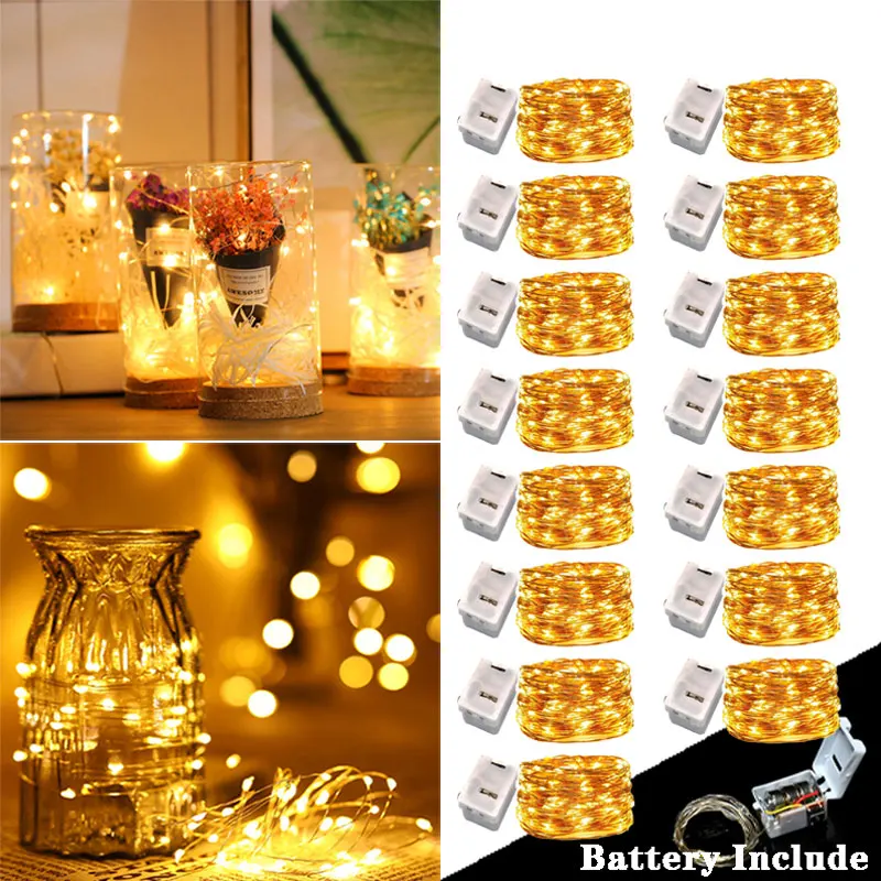 10/20Pcs Mini Fairy LED Copper Wire String Light Include Battery Christmas Wedding Garland Home Party Outdoor Garden Decoration
10/20Pcs Mini Fairy LED Copper Wire String Light Include Battery Christmas Wedding Garland Home Party Outdoor Garden Decoration