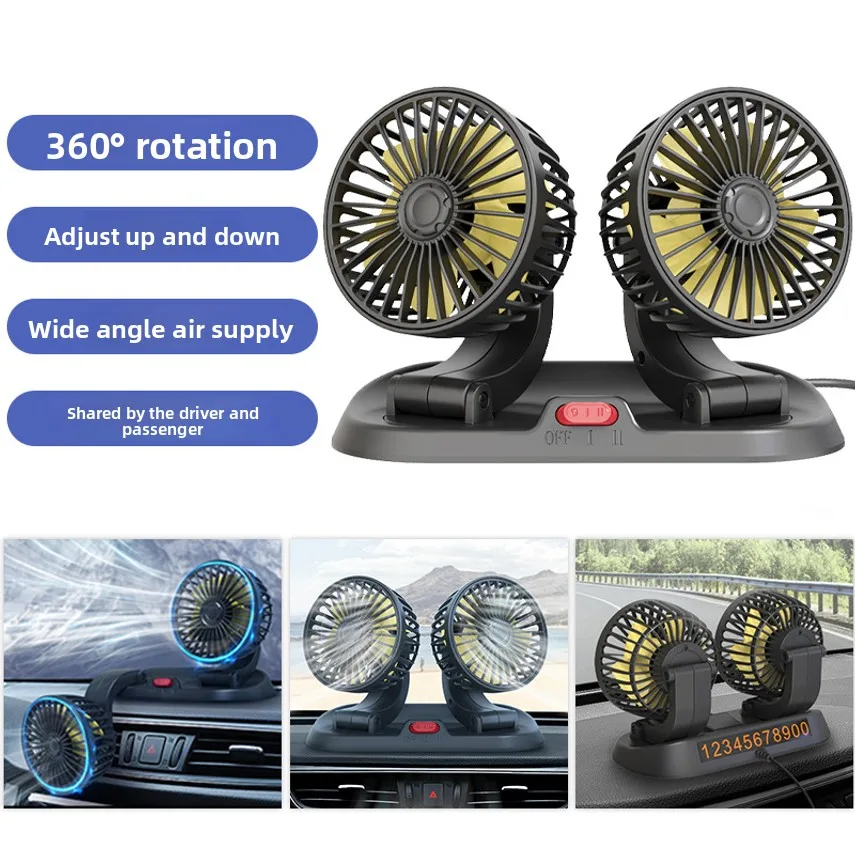 New Summer Model Of Dual-head Fan For Car And Home Use, Adjustable Multi-functional Mini Dual-head Fan For Cars
New Summer Model Of Dual-head Fan For Car And Home Use, Adjustable Multi-functional Mini Dual-head Fan For Cars