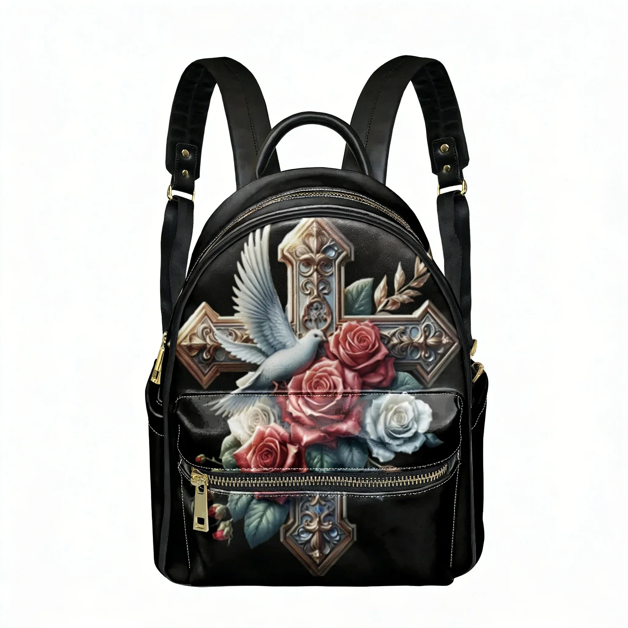 Floral Cross Catholic Backpack Womens Men Personalized Double Shoulder Bag Business Travel Bookbag Rucksack Gift Daypack
Floral Cross Catholic Backpack Womens Men Personalized Double Shoulder Bag Business Travel Bookbag Rucksack Gift Daypack