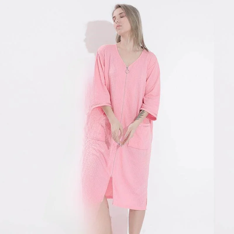 Women's plus Size Bathrobe Nightgown Anti Glare Zipper Home Comfortable Sleepwear Autumn Season Men's Underwear Home Clothes
Women's plus Size Bathrobe Nightgown Anti Glare Zipper Home Comfortable Sleepwear Autumn Season Men's Underwear Home Clothes