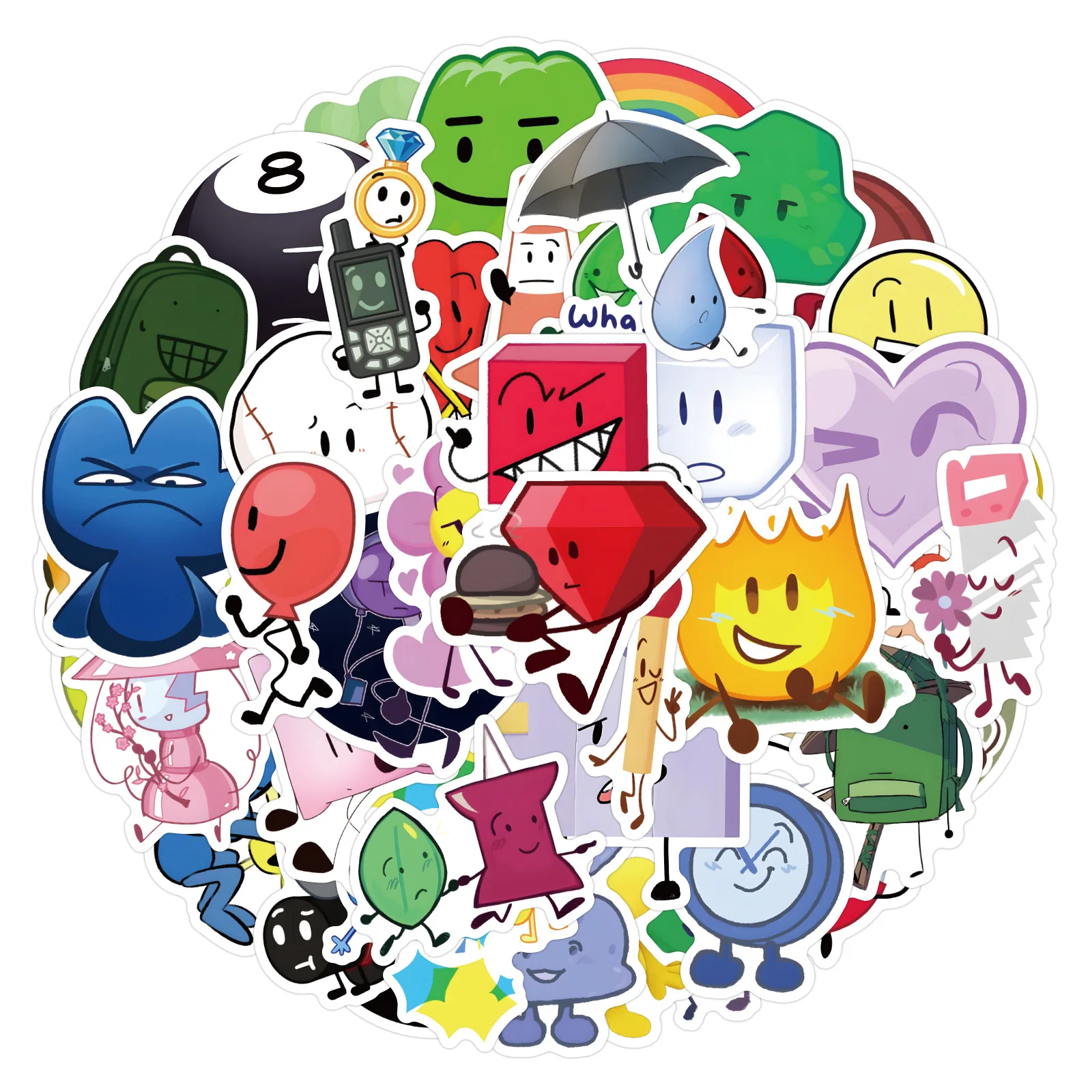 110pcs Battle for Dream Island Handbooks Stationery Cups Computer Waterproof Stickers
110pcs Battle for Dream Island Handbooks Stationery Cups Computer Waterproof Stickers