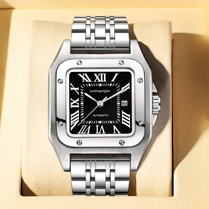 Light Luxury Men's Watch, Fully Automatic Mechanical Watch, Hollow Design, Butterfly Clasp Stainless Steel Strap, High-End Luxury Small Square Men's Watch, Fashionable Business Casual Men's Watch, the Best Gift for Him
Light Luxury Men's Watch, Fully Automatic Mechanical Watch, Hollow Design, Butterfly Clasp Stainless Steel Strap, High-End Luxury Small Square Men's Watch, Fashionable Business Casual Men's Watch, the Best Gift for Him