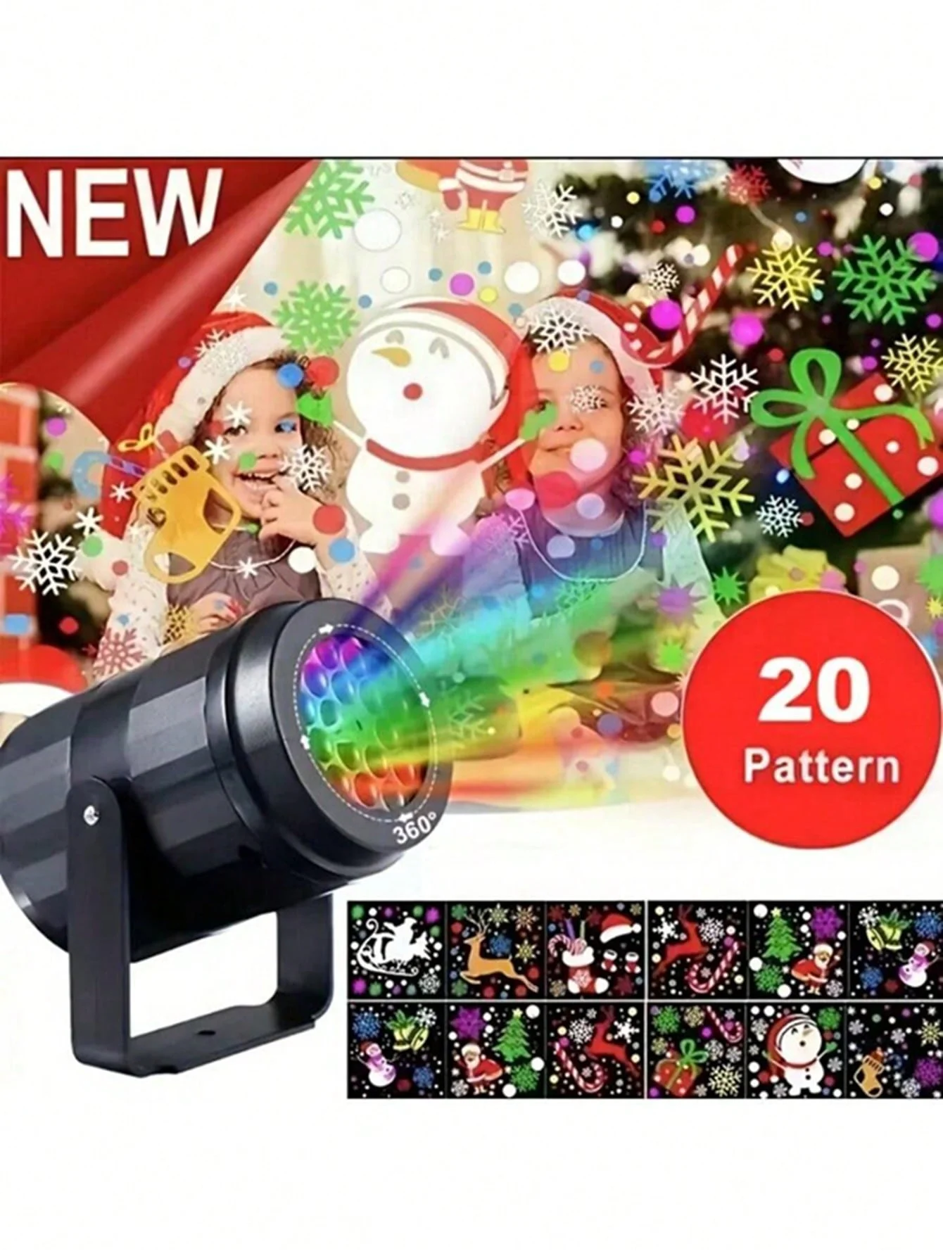 1 PC projector lamp, rotating Christmas pattern LED stage lamp, outdoor holiday lighting, Christmas & snowflake party decoration
1 PC projector lamp, rotating Christmas pattern LED stage lamp, outdoor holiday lighting, Christmas & snowflake party decoration