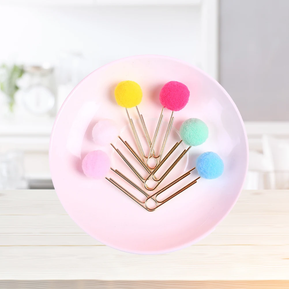 18pcs Candy Color Pompon Ball Paper Clips Creative Metal Bookmark Clip For Notes Decorative Pin Office Supplies Stationery
18pcs Candy Color Pompon Ball Paper Clips Creative Metal Bookmark Clip For Notes Decorative Pin Office Supplies Stationery