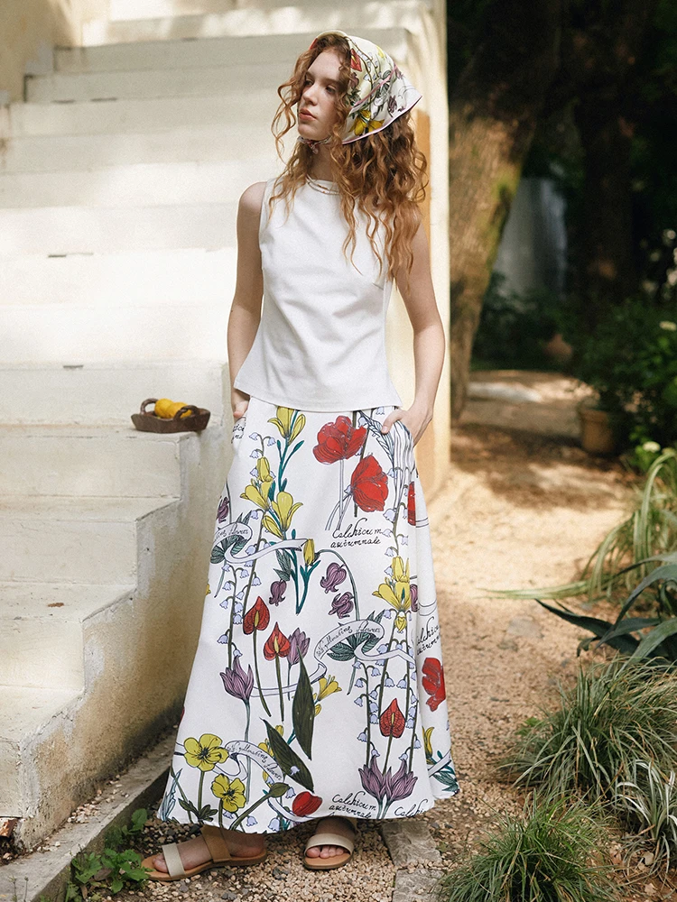 XUNRUO Plant Print Vaion Sle f Skirt High Waist A-Line Polyester Fiber Summer New Arrival Women's Skirt
XUNRUO Plant Print Vaion Sle f Skirt High Waist A-Line Polyester Fiber Summer New Arrival Women's Skirt