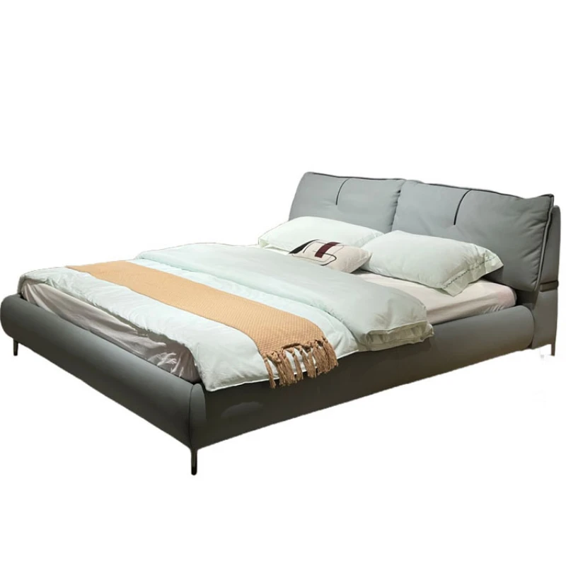 **Italian light luxury first-layer cowhide bed modern simple double master bedroom leather bed new soft bag bed
**Italian light luxury first-layer cowhide bed modern simple double master bedroom leather bed new soft bag bed