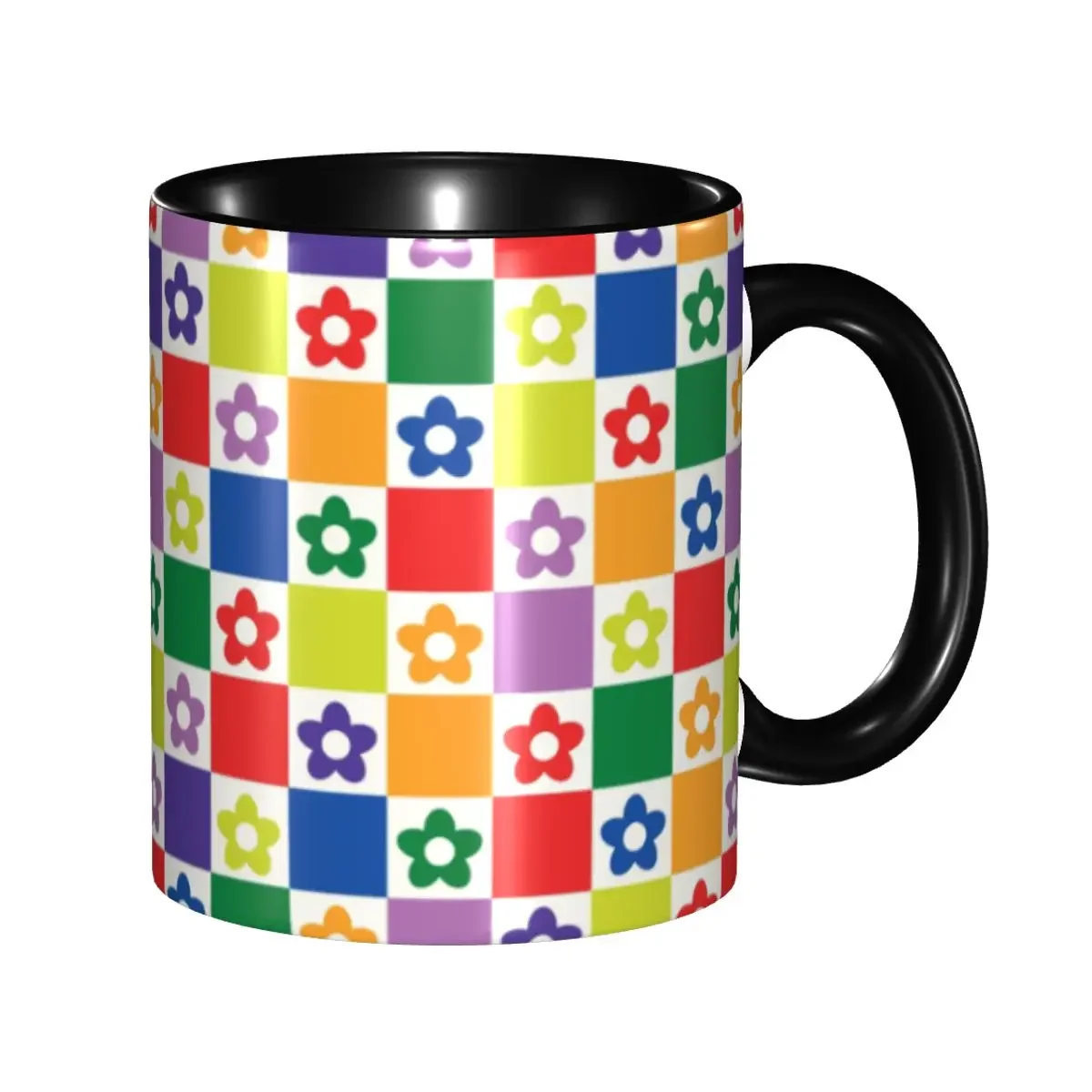 Custom Checkered Retro Flowers Pattern In Rainbow Colors Mug DIY Ceramic Milk Tea Coffee Cups
Custom Checkered Retro Flowers Pattern In Rainbow Colors Mug DIY Ceramic Milk Tea Coffee Cups
