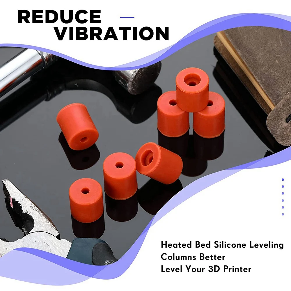 T69C! 12 Pcs 3D Printer Heatbed Parts Silicone Leveling Solid Bed Mount Heat Resistant Compatible with CR-10 Ender 3 Connect
T69C! 12 Pcs 3D Printer Heatbed Parts Silicone Leveling Solid Bed Mount Heat Resistant Compatible with CR-10 Ender 3 Connect