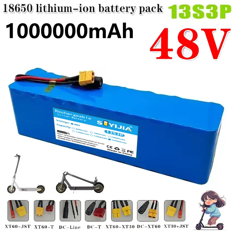Batterie Lithium-ion 13S3P Pour Vélo Électrique, 48V, 100Ah, 100% , Haute Puissance 500W , 18650 MAh, BMS, Nouveau, 100000MAh
Batterie Lithium-ion 13S3P Pour Vélo Électrique, 48V, 100Ah, 100% , Haute Puissance 500W , 18650 MAh, BMS, Nouveau, 100000MAh