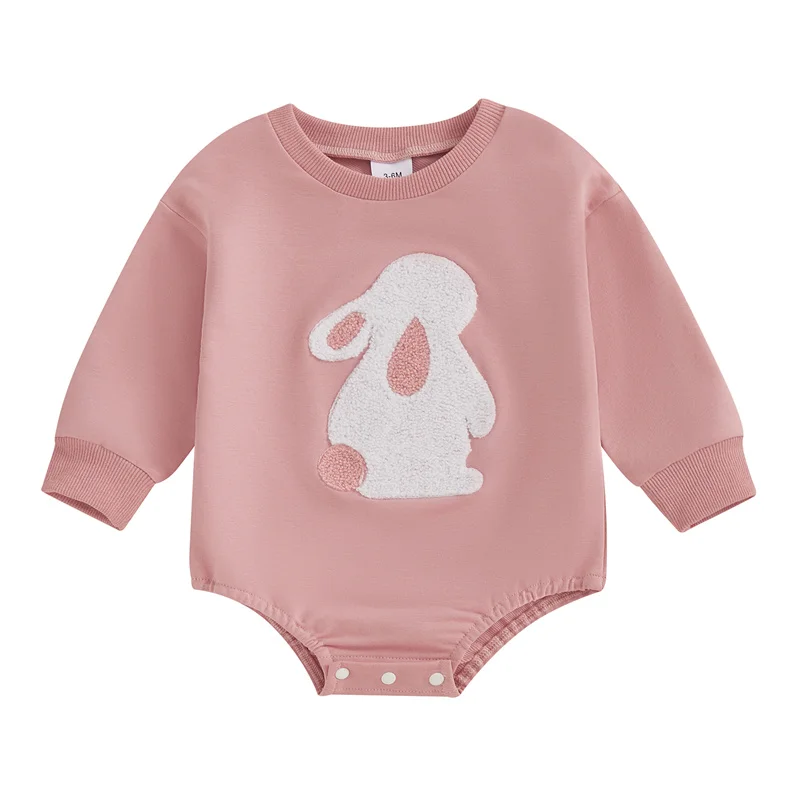 Cathery Baby Girls Easter Rompers Spring Long Sleeve Bunny Embroidery Loose Bodysuits Newborn Playsuits for Infant 0-18M
Cathery Baby Girls Easter Rompers Spring Long Sleeve Bunny Embroidery Loose Bodysuits Newborn Playsuits for Infant 0-18M
