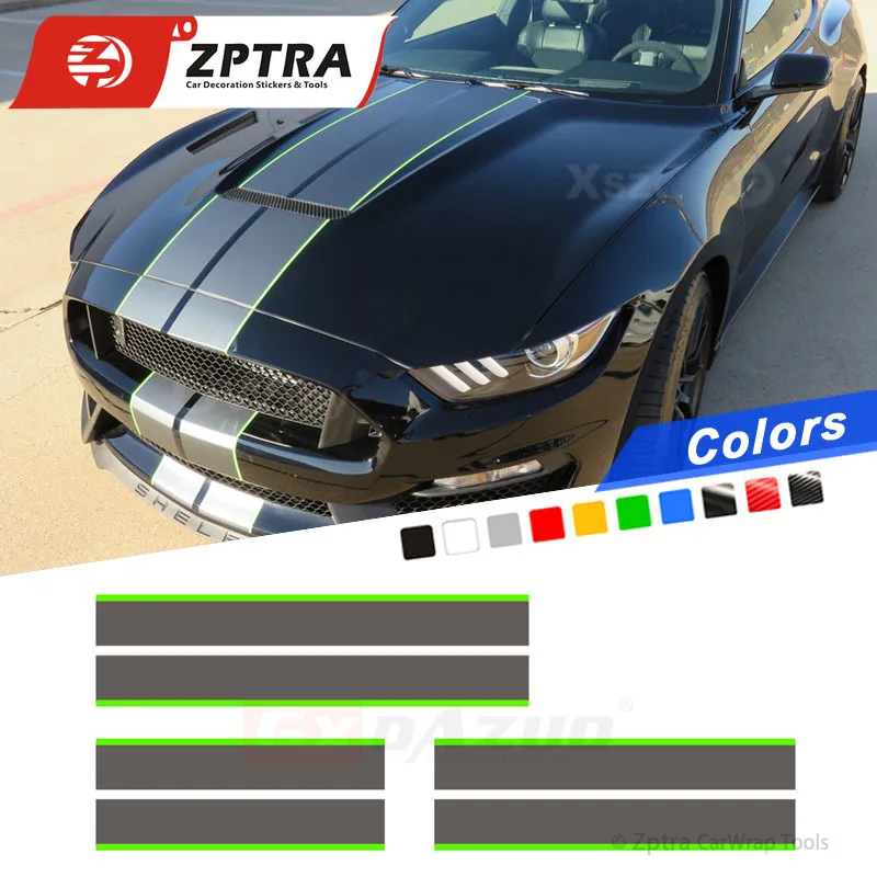 Car Hood Roof Trunk Carbon Fiber Vinyl Decal Racing Stripes Sticker For Ford Mustang 2015-Present GT Shelby 500 Accessories
Car Hood Roof Trunk Carbon Fiber Vinyl Decal Racing Stripes Sticker For Ford Mustang 2015-Present GT Shelby 500 Accessories