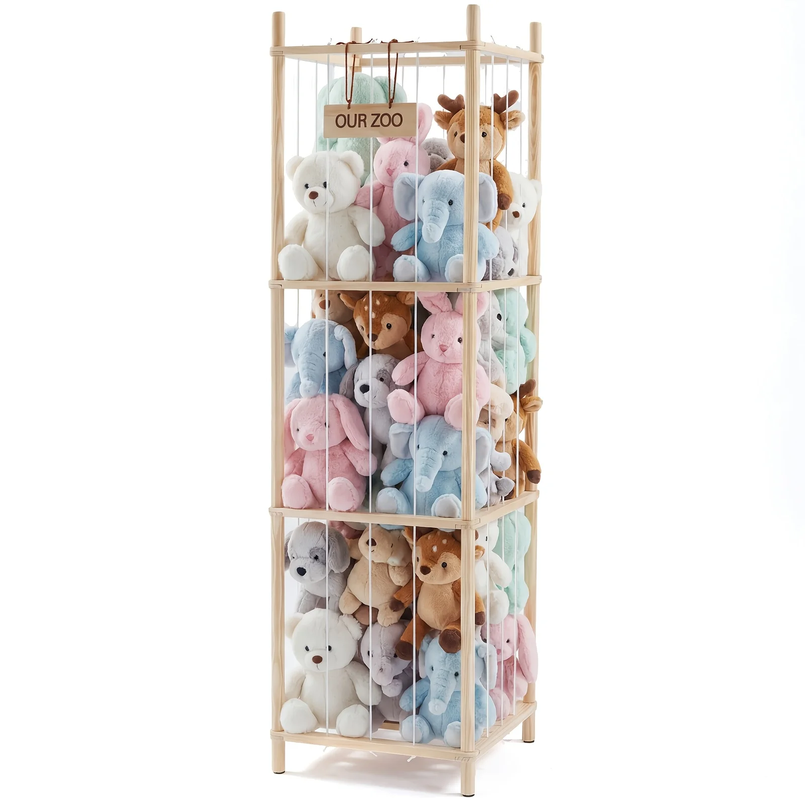 Large Stuffed Animal Storage Organizer for Kids, Wooden Storage Holder, Space Saving Zoo for Playroom, Bedroom, Nursery & Kids Room
Large Stuffed Animal Storage Organizer for Kids, Wooden Storage Holder, Space Saving Zoo for Playroom, Bedroom, Nursery & Kids Room