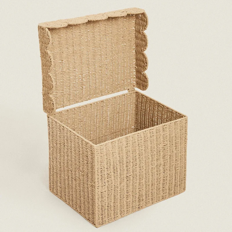 Environmentally Friendly Paper Rope Hand-woven Storage Basket Cloakroom Clothes Finishing with Lid Dust-proof Storage Box
Environmentally Friendly Paper Rope Hand-woven Storage Basket Cloakroom Clothes Finishing with Lid Dust-proof Storage Box